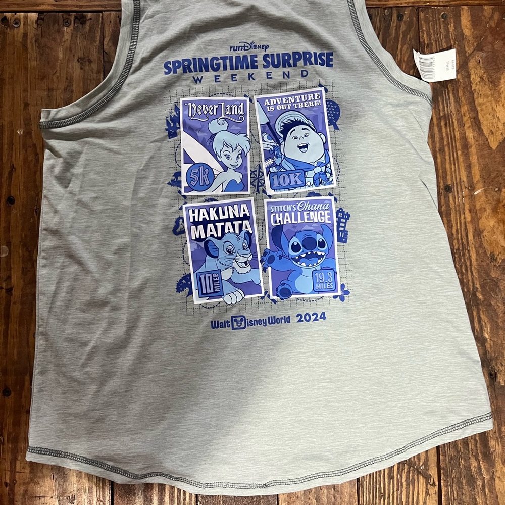 Disney Gray Tank Top with Blue Springtime Surprise Design